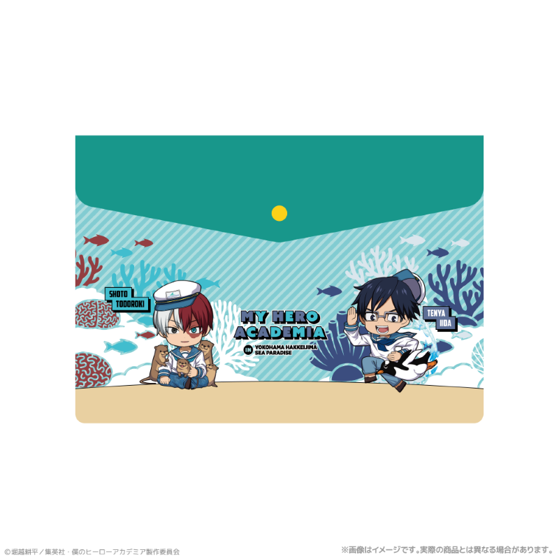 (Goods - Pouch) My Hero Academia Envelope Case_Tenya Iida & Shoto Todoroki Together with Sea Creatures PLUS ULTRA