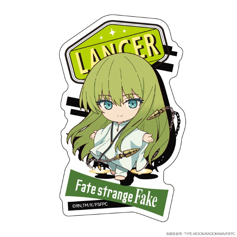 (Goods - Sticker) Fate/strange Fake Die-cut Sticker Chibi Lancer