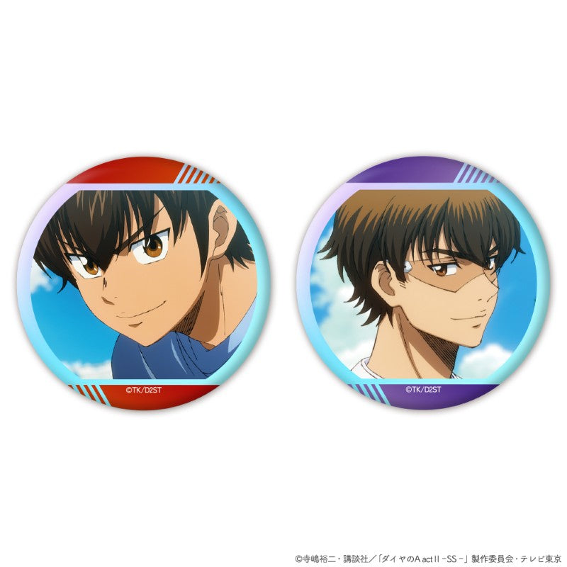 (Goods - Badge) Ace of Diamond actⅡ -Second Season- Iridescent Button Badge Set of 2 Eijun Sawamura & Kazuya Miyuki