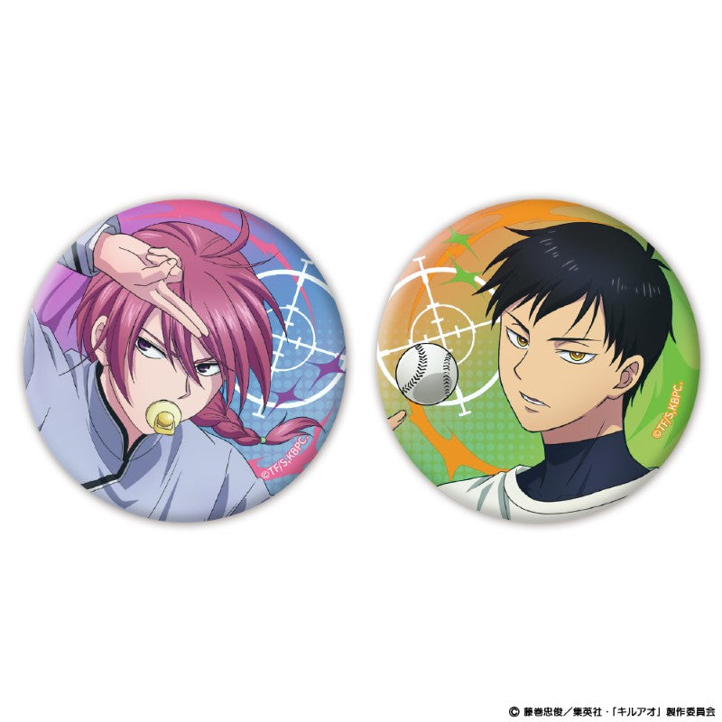 (Goods - Badge) Kill Blue Iridescent Button Badge Set of 2 Shin Kohazame & Tenma Tendo
