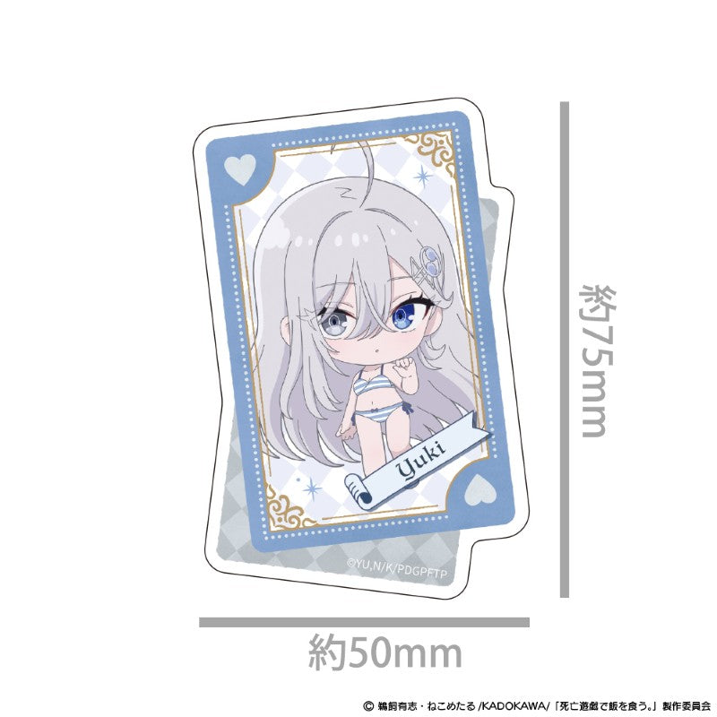 (Goods - Sticker) Playing Death Games to Put Food on the Table Die-cut Sticker Yuki CLOUDY BEACH ver.