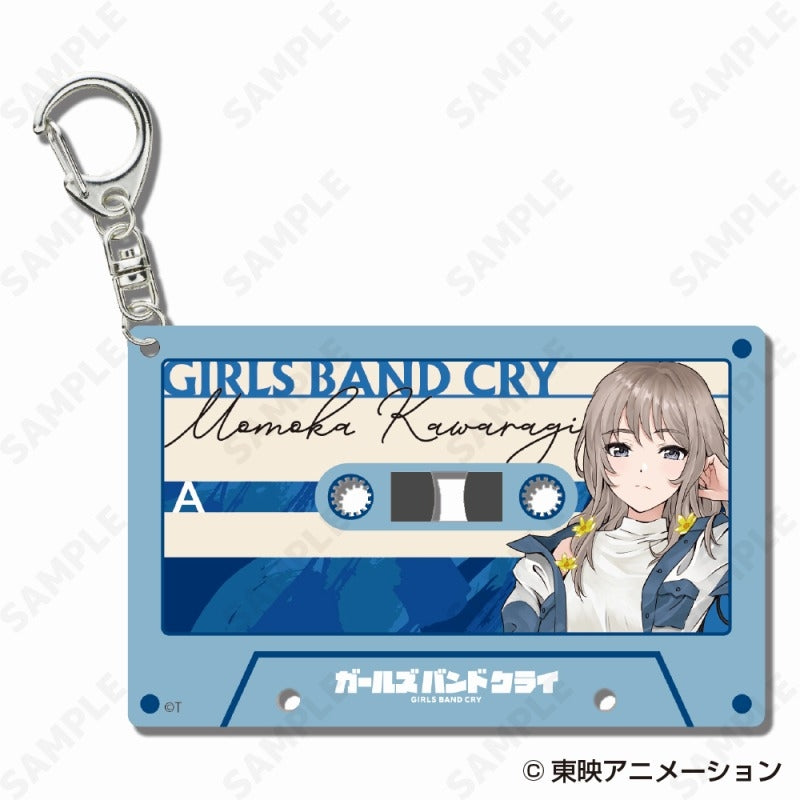(Goods - Key Chain) Girls Band Cry BIG Acrylic Key Chain 2. Momoka Kawaragi - denim style