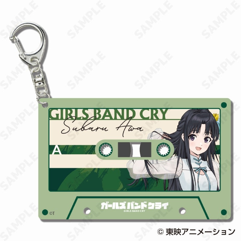 (Goods - Key Chain) Girls Band Cry BIG Acrylic Key Chain 3. Subaru Awa - denim style