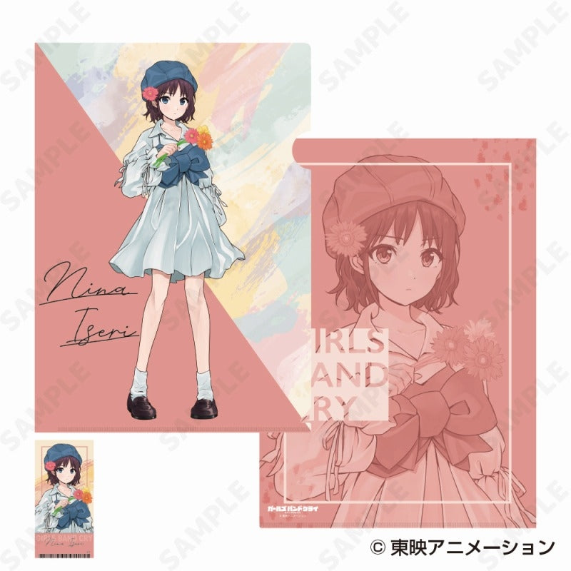 (Goods - Stationery) Girls Band Cry Clear File & Sticker Set 1. Nina Iseri - denim style