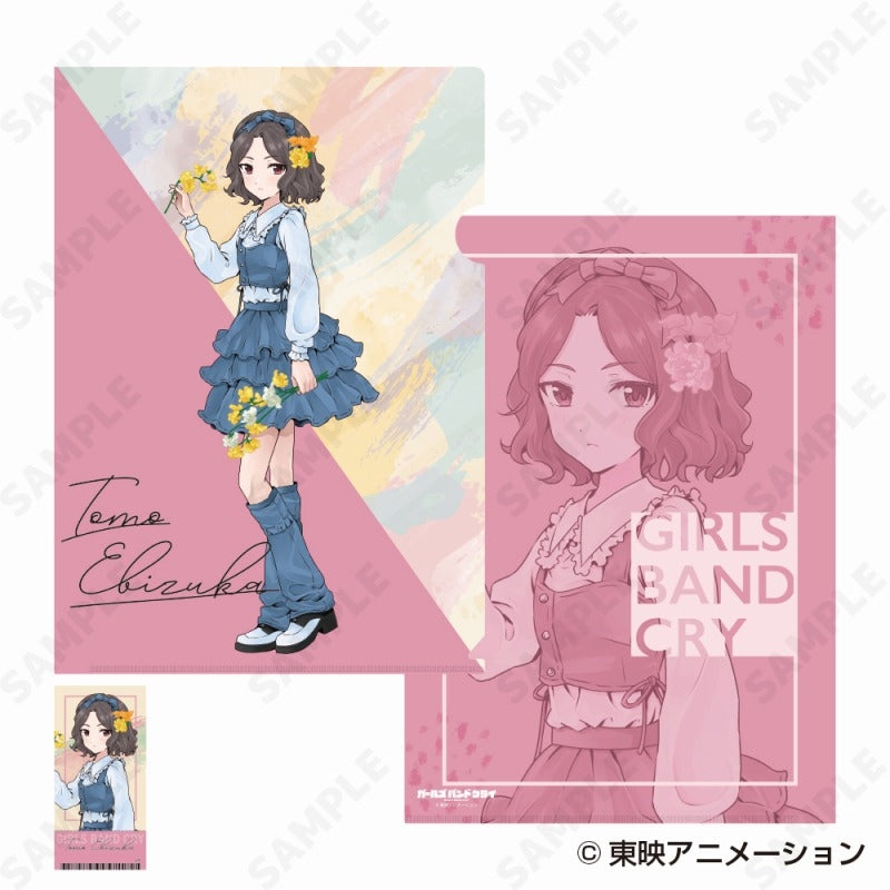(Goods - Stationery) Girls Band Cry Clear File & Sticker Set 4. Tomo Ebizuka - denim style