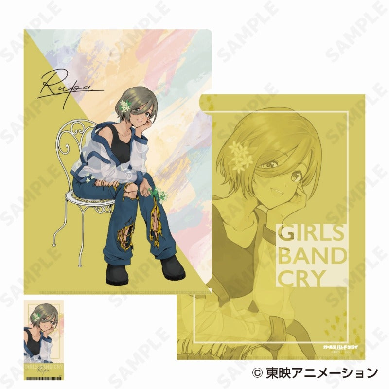 (Goods - Stationery) Girls Band Cry Clear File & Sticker Set 5. Rupa - denim style
