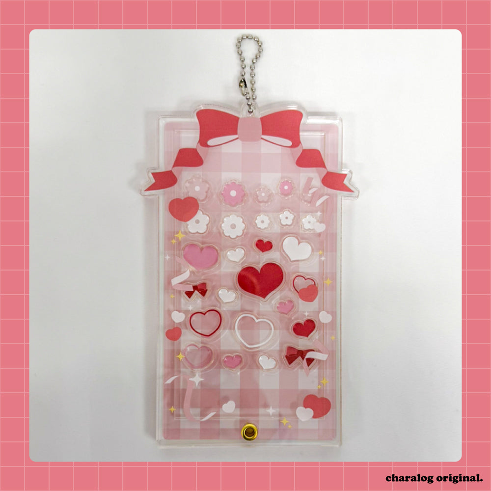 (Goods - Card Case) Non-Chara Acrylic Frame (Ribbon) 1.Red (Otaku Gear)