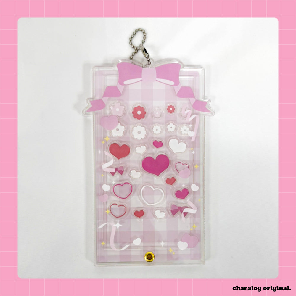 (Goods - Card Case) Non-Chara Acrylic Frame (Ribbon) 2.Pink (Otaku Gear)