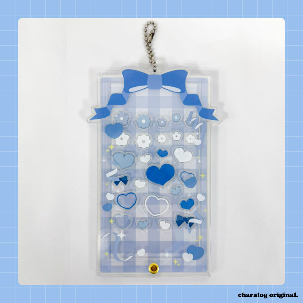 (Goods - Card Case) Non-Chara Acrylic Frame (Ribbon) 4.Blue (Otaku Gear)