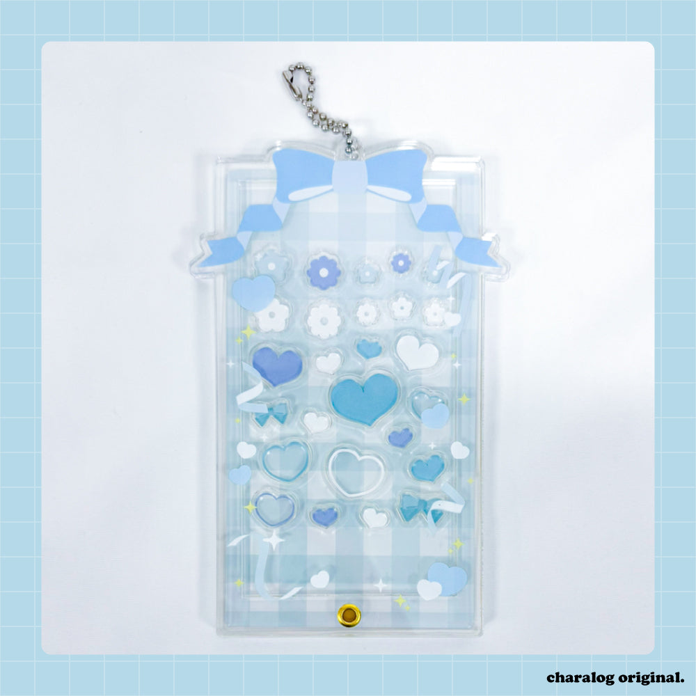 (Goods - Card Case) Non-Chara Acrylic Frame (Ribbon) 5.Light Blue (Otaku Gear)
