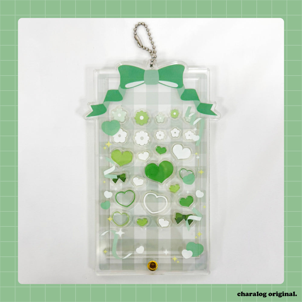 (Goods - Card Case) Non-Chara Acrylic Frame (Ribbon) 6.Green (Otaku Gear)