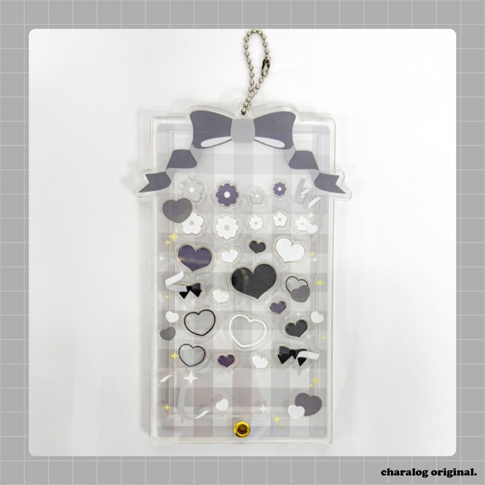 (Goods - Card Case) Non-Chara Acrylic Frame (Ribbon) 11.Gray (Otaku Gear)