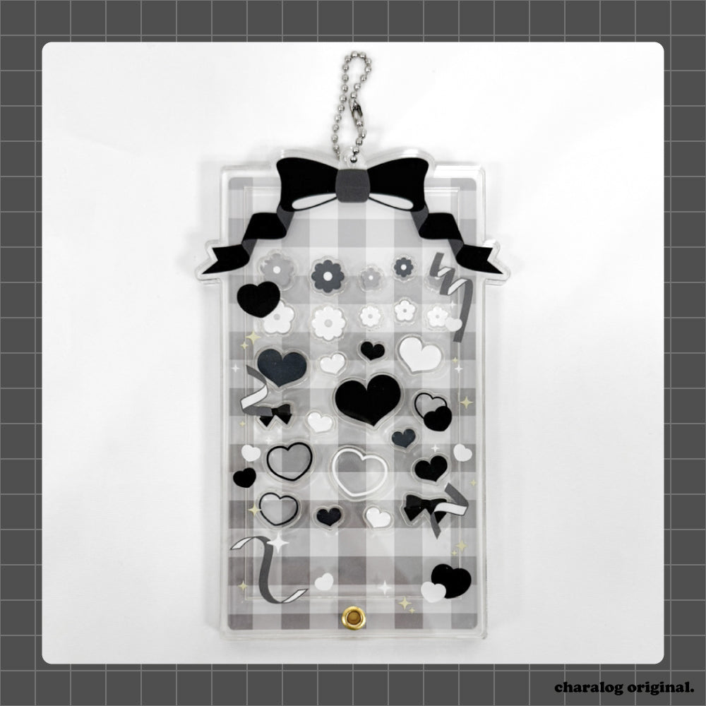 (Goods - Card Case) Non-Chara Acrylic Frame (Ribbon) 12.Black (Otaku Gear)