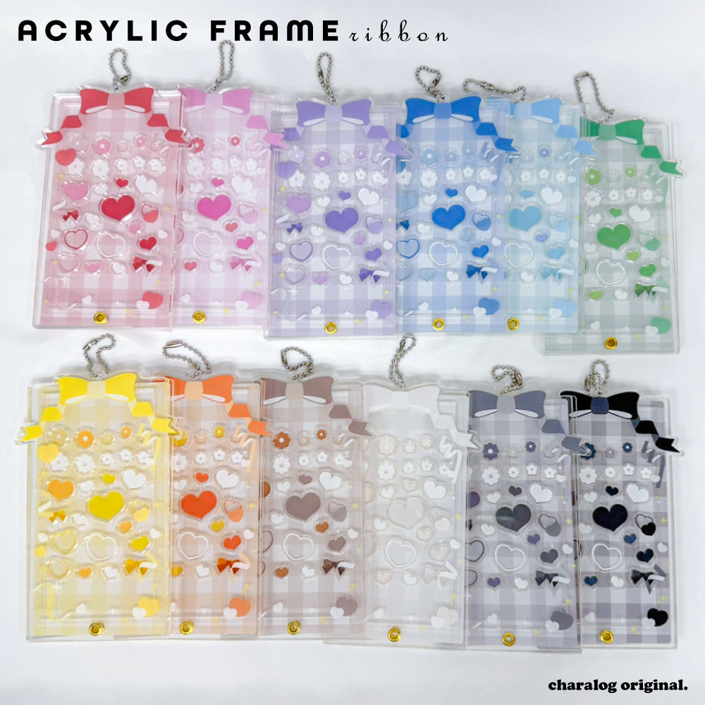 (Goods - Card Case) Non-Chara Acrylic Frame (Ribbon) 12.Black (Otaku Gear)