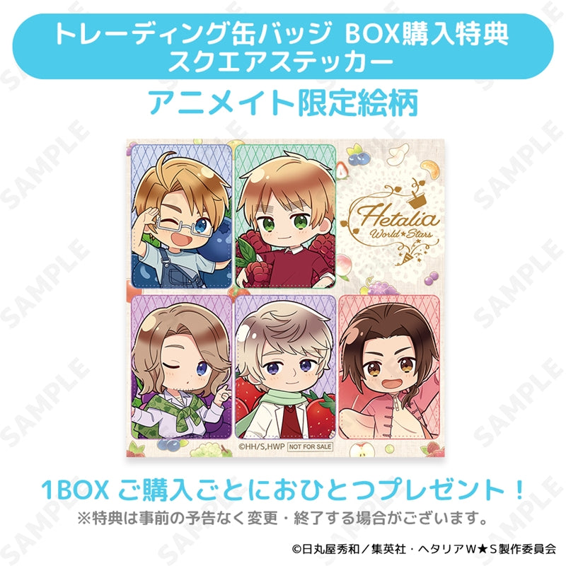 (1BOX=8)(Goods - Badge) Hetalia World★Stars ~Fruit Party~Trading Button Badge {animate Bonus: Sticker}