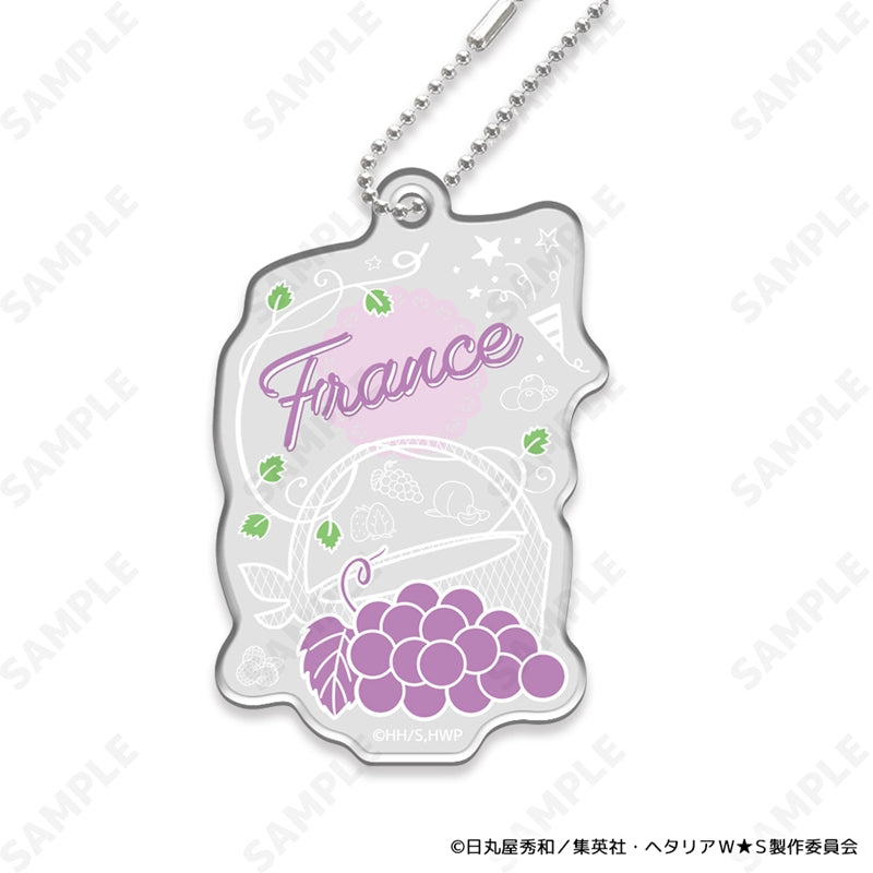 (1BOX=8)(Goods - Charm) Hetalia World★Stars ~Fruit Party~ Trading Name Charm
