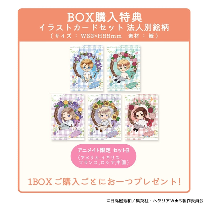 (1BOX=8)(Goods - Badge) Hetalia World★Stars Trading Button Badge ~ Flower Shower ~ [mini Dress Collection ](animate Bonus付)