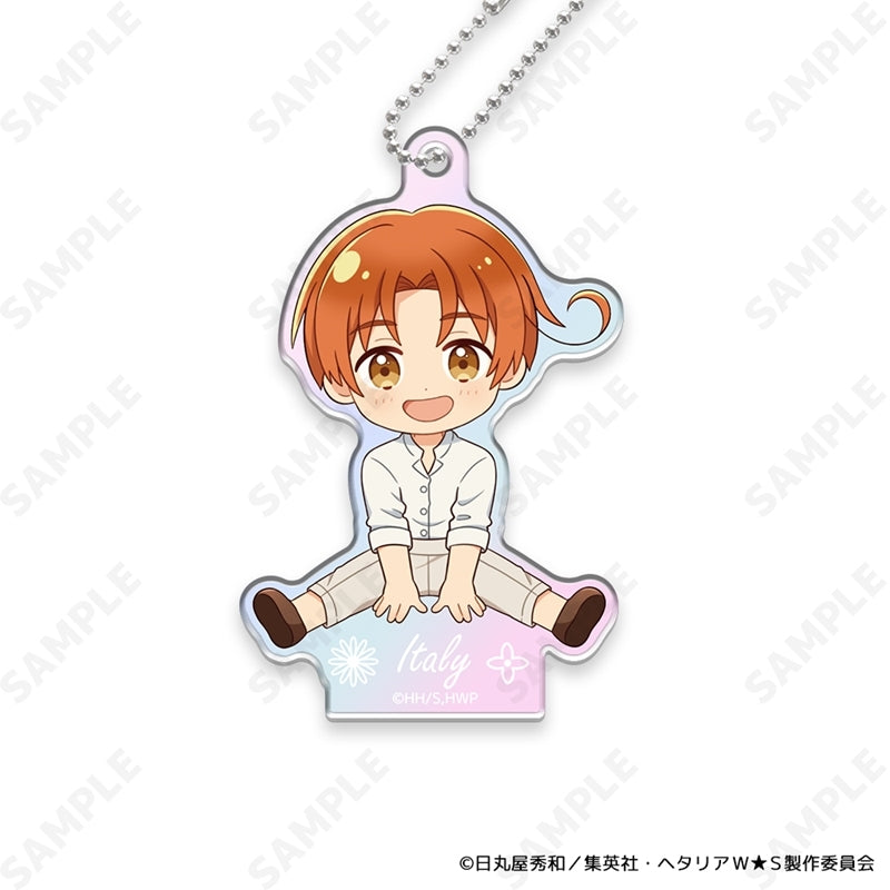 (1BOX=8)(Goods - Keychain) Hetalia World★Stars Iridescent Acrylic Keychain Collection ~ Flower Shower ~ [mini Dress Collection ]