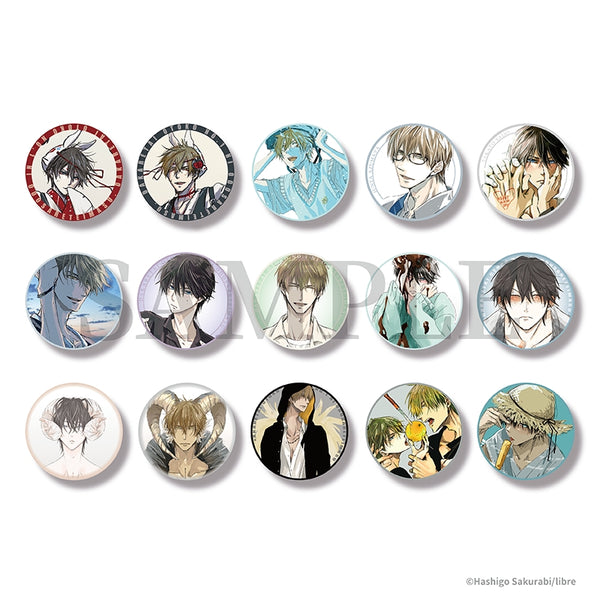 [※Blind](Goods - Badge) DAKAICHI Hashigo Sakurabi Trading Badge (15 Types Total [Hashigo Sakurabi Art Exhibition Post-Event Online Sales]