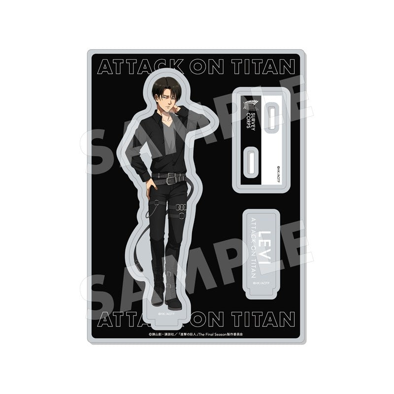 (Goods - Acrylic Stand) Attack on Titan Black & White ver. Acrylic Stand/02 Levi (Black) (animate Advance Sales)