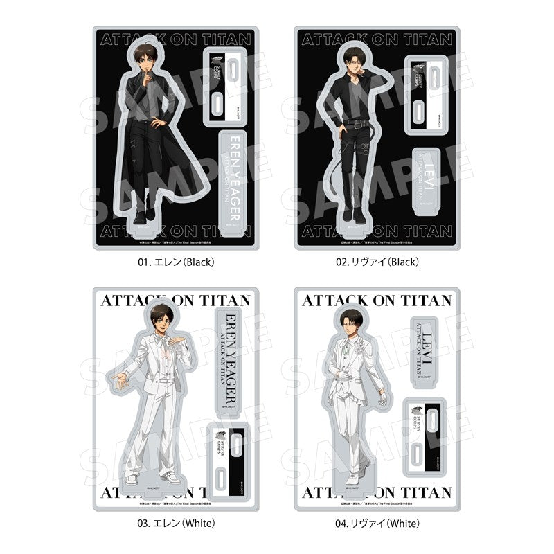 (Goods - Acrylic Stand) Attack on Titan Black & White ver. Acrylic Stand/02 Levi (Black) (animate Advance Sales)