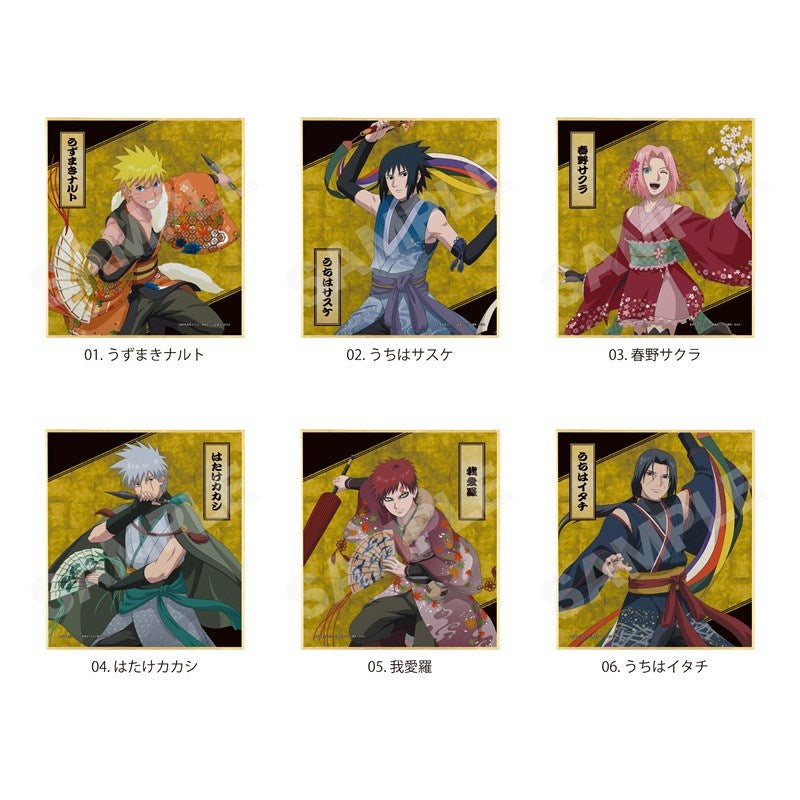 (1BOX=6)(Goods - Art Board) NARUTO Shippuden Traditional Dance ver. Mini Art Board - 01 (6 Types Total)