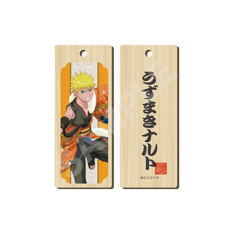 (Goods - Strap) NARUTO Shippuden Traditional Dance ver. Kifuda Wooden Charm Strap - 01 Naruto Uzumaki