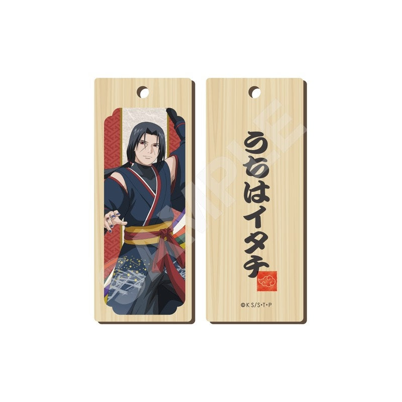 (Goods - Strap) NARUTO Shippuden Traditional Dance ver. Kifuda Wooden Charm Strap - 06 Itachi Uchiha