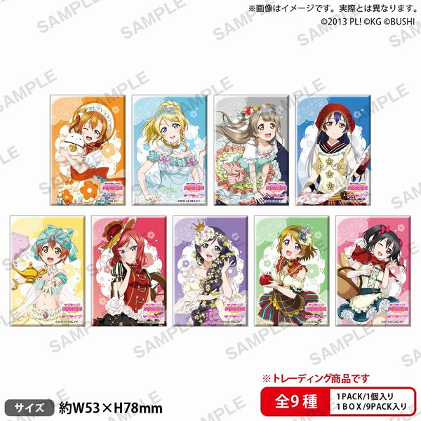 (1BOX=9)(Goods - Badge) Love Live! School Idol Festival Square Button Badge Collection μ's Fairy Tale Ver.