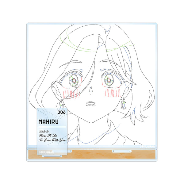 (Goods - Stand Pop) MILGRAM Key Animation Art BIG Acrylic Stand W/ Parts Mahiru (This Is How To Be In Love With You)