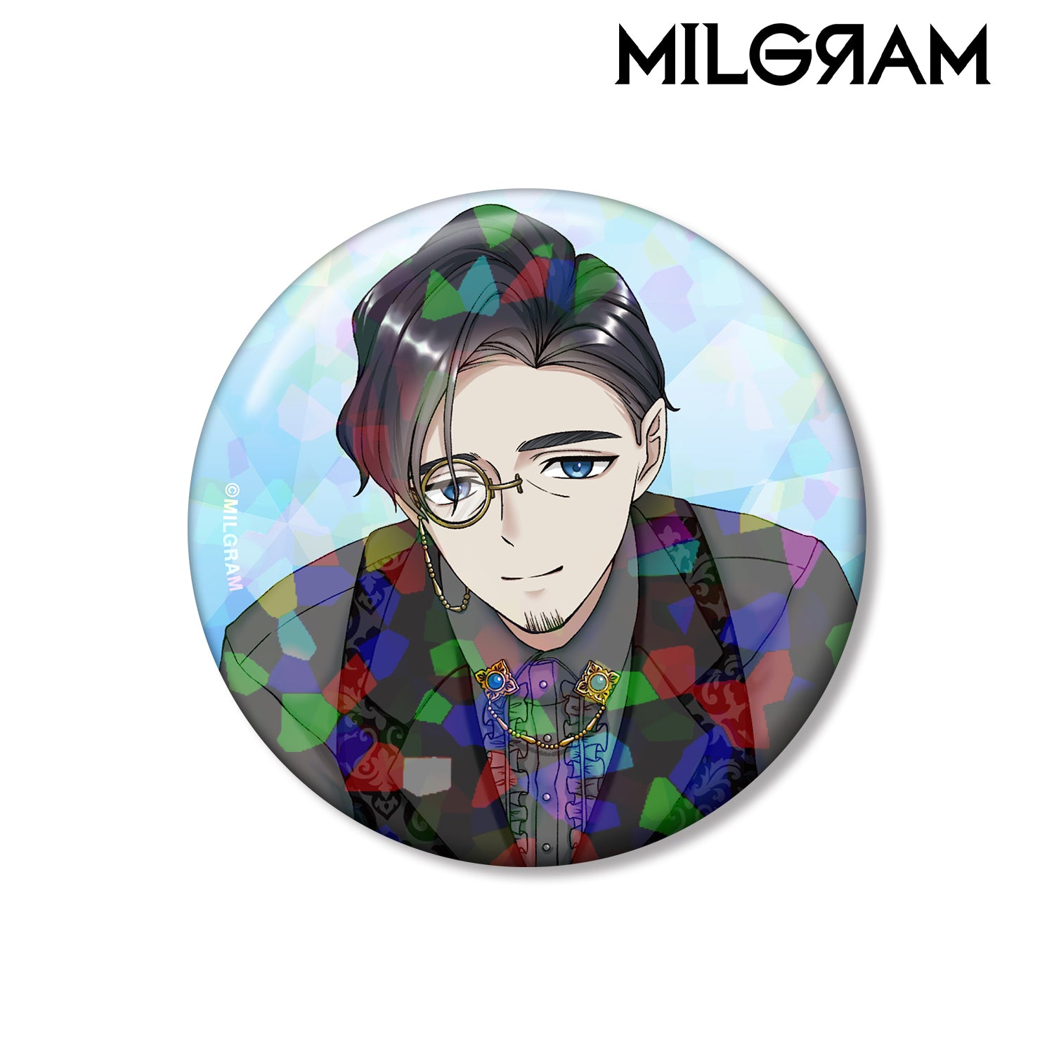 (Goods - Badge) MILGRAM Exclusive Art Kazui Birthday ver. Vol.2 Holographic Button Badge