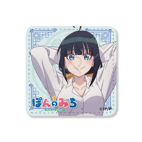 (Goods - Badge) Pon no Michi Leather Badge Square A (Nashiko Jippensha)