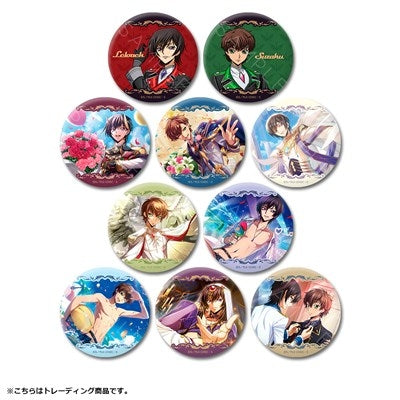 (1BOX=10)(Goods - Badge) CODE GEASS Lelouch of the Rebellion Round Button Badge (75mm) (10 Types Trading) (animate Advance Sales)