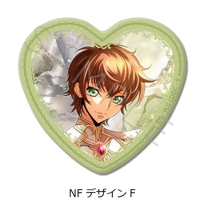 (1BOX=10)(Goods - Badge) CODE GEASS Lelouch of the Rebellion Heart-shaped Button Badge (10 Types Trading) (animate Advance Sales)