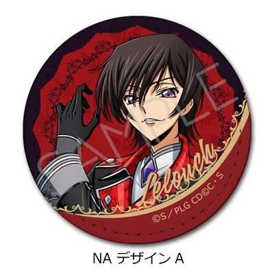 (Goods - Badge) CODE GEASS Lelouch of the Rebellion Leather Badge (Round ) NA (Design A) (animate Advance Sales)