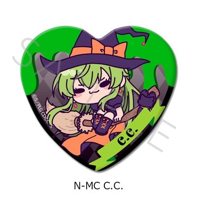 (Goods - Badge) CODE GEASS Lelouch of the Rebellion Heart-shaped Button Badge N-MC (C. C.) (animate Advance Sales)
