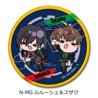 (Goods - Badge) CODE GEASS Lelouch of the Rebellion Leather Badge (Round ) N-MG (Lelouch & Suzaku) (animate Advance Sales)