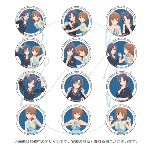 [※Blind](Goods - Badge) Makoto Kikuchi & Yukiho Hagiwara twin live "Hangetsu de Aetara" Official Trading Button Badge