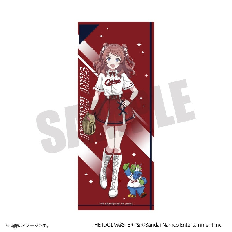 (Goods - Towel) CENTRAL LEAGUE 6 x THE IDOLM@STER BIG Face Towel (6 Types) Saki Hanami