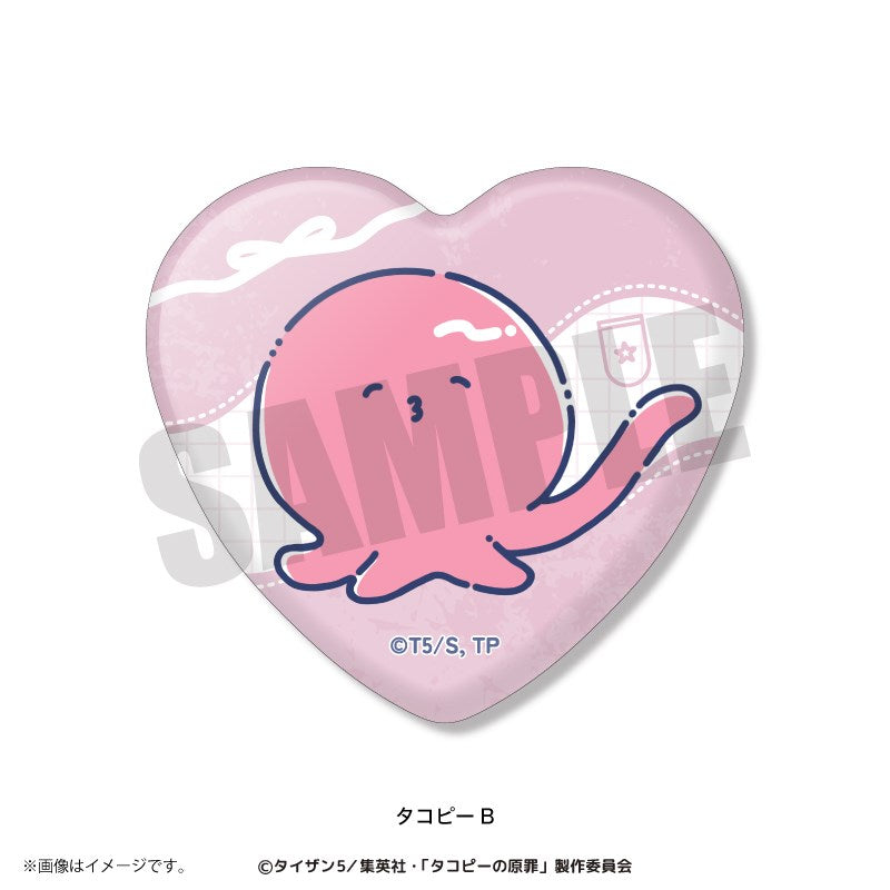 (1BOX=6)(Goods - Badge) TV Anime Takopi's Original Sin Heart-shaped Button Badge (6 Types Total)