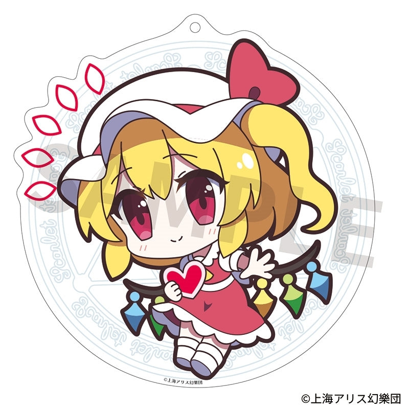 (Goods - Keychain) Touhou Project Acrylic Keychain Yurutto Touhou 173 Flandre Scarlet Four of a Kind (Hearts)