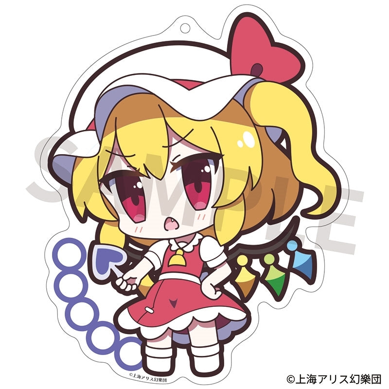 (Goods - Keychain) Touhou Project Acrylic Keychain Yurutto Touhou 175 Flandre Scarlet Four of a Kind (Spades)