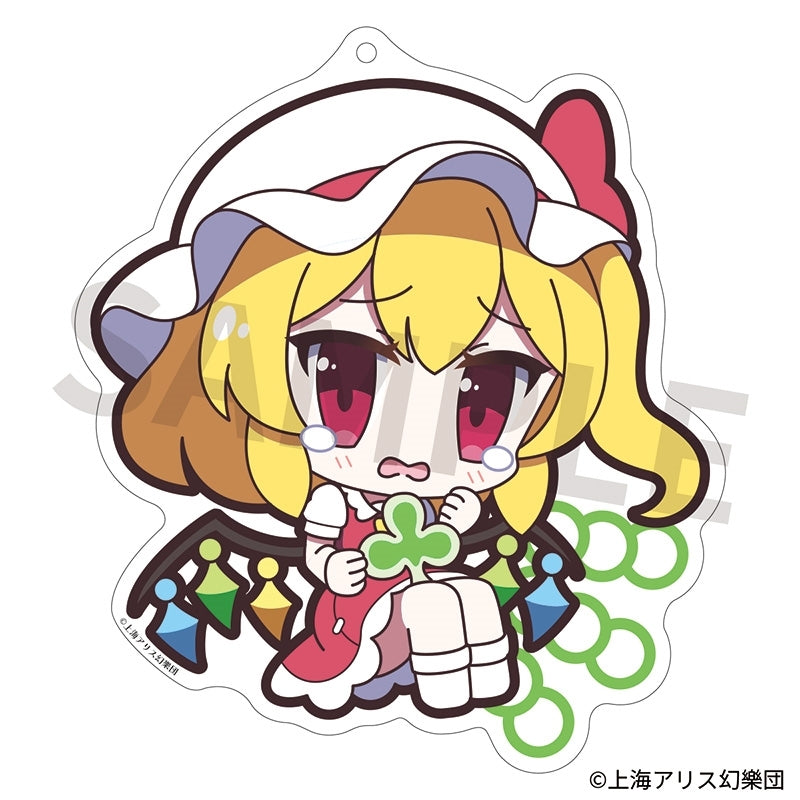 (Goods - Keychain) Touhou Project Acrylic Keychain Yurutto Touhou 176 Flandre Scarlet Four of a Kind (Clubs)