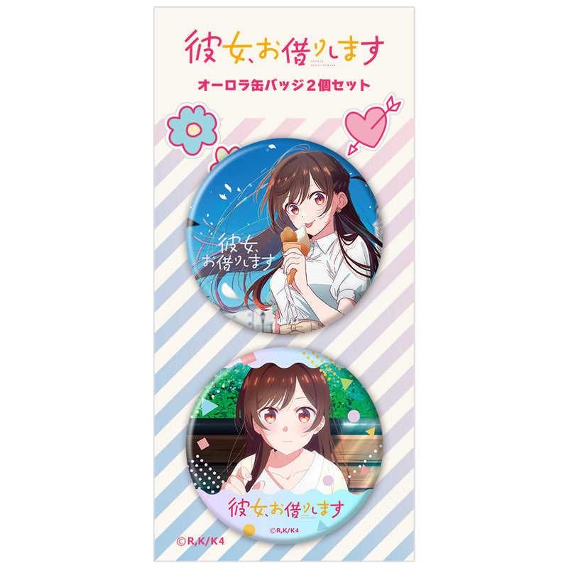 (Goods - Badge) TV Anime Rent-A-Girlfriend Season 4 Iridescent Button Badge Set of 2 Chizuru Mizuhara