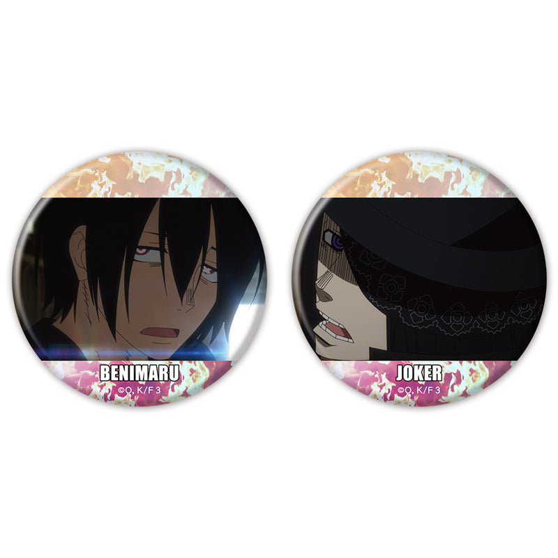 (Goods - Badge) TV Anime Fire Force Season 3 Iridescent Button Badge Set of 2 Shinmon Benimaru & Joker