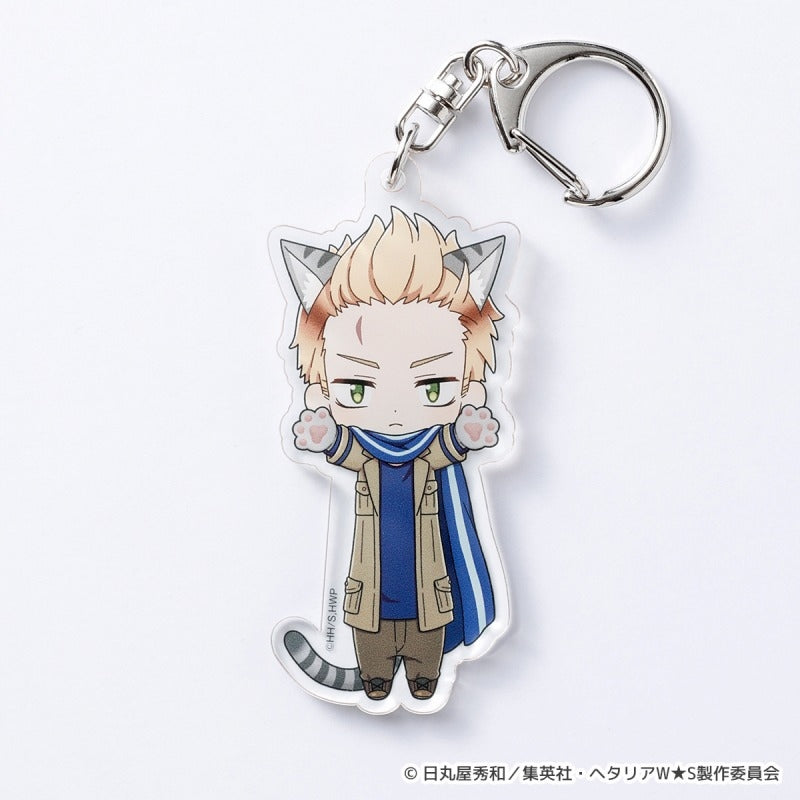 Goods - Key Chain) Hetalia World☆Stars Nobineko Acrylic Key