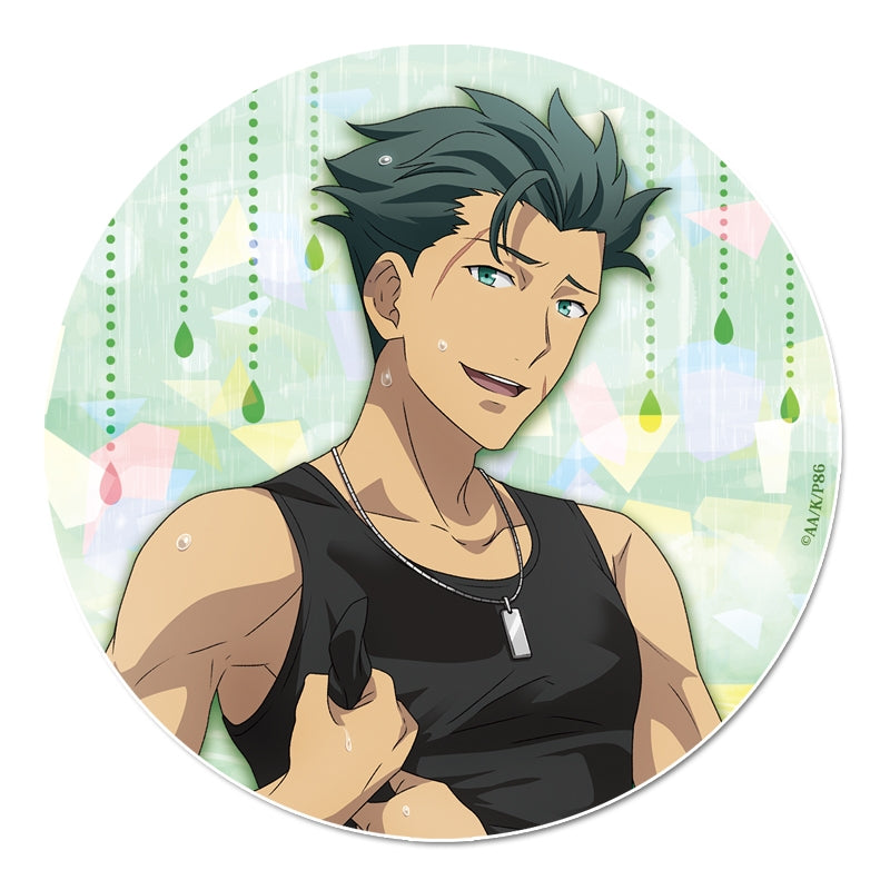 (Goods - Badge) 86: Eighty Six Exclusive Art Holographic Button Badge (Raiden) Taking Shelter from the Rain