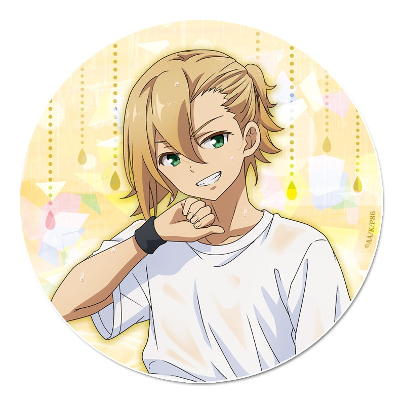 (Goods - Badge) 86: Eighty Six Exclusive Art Holographic Button Badge (Theo) Taking Shelter from the Rain