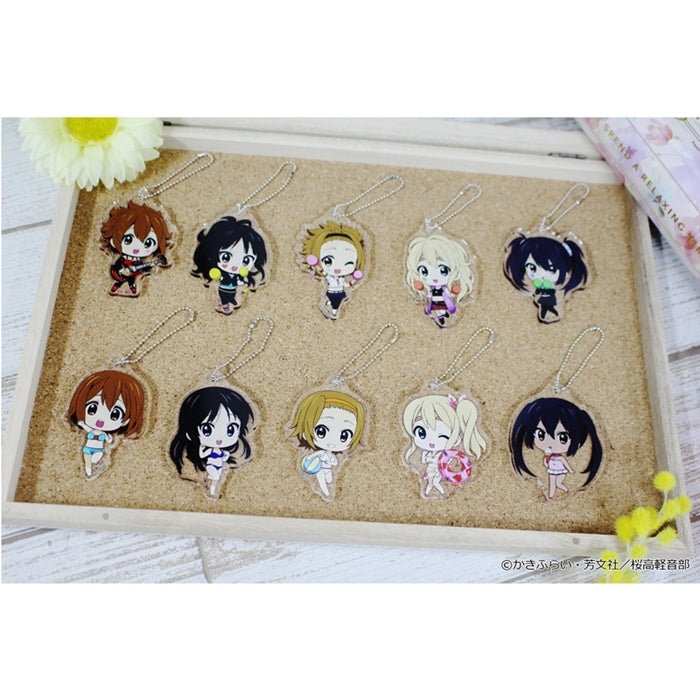 (Goods - Key Chain) K-ON!! PuchiChoco Mini Acrylic Key Chain (Azusa Nakano) Swimsuit ver.