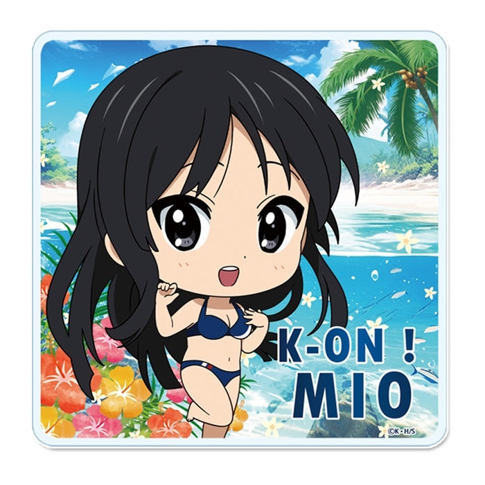 (Goods - Coaster) K-ON!! PuchiChoco Acrylic Coaster (Mio Akiyama) Swimsuit ver.